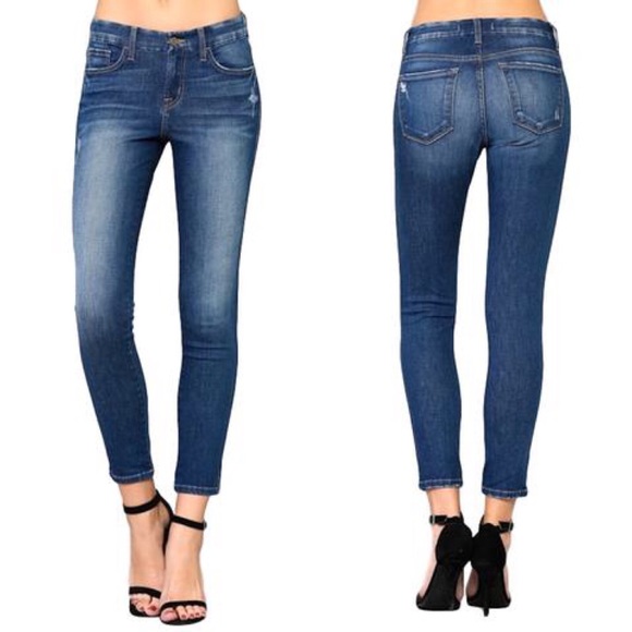 Flying Monkey Denim - NWT Flying Monkey Blue Sage Ankle Skinny Y2082